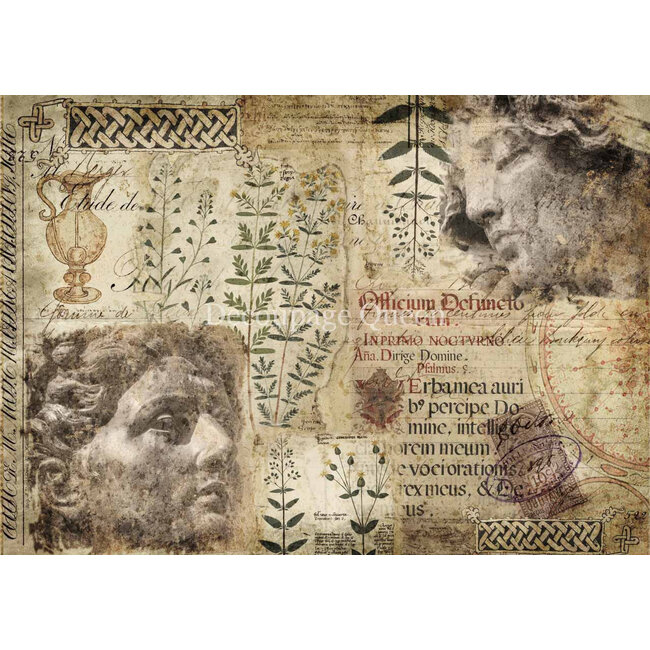 Decoupage Queen Roman Statues A4