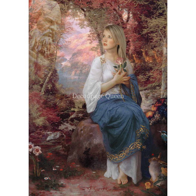 Decoupage Queen Howard David Johnson - Brigit Celtic Goddess of Poetry A4