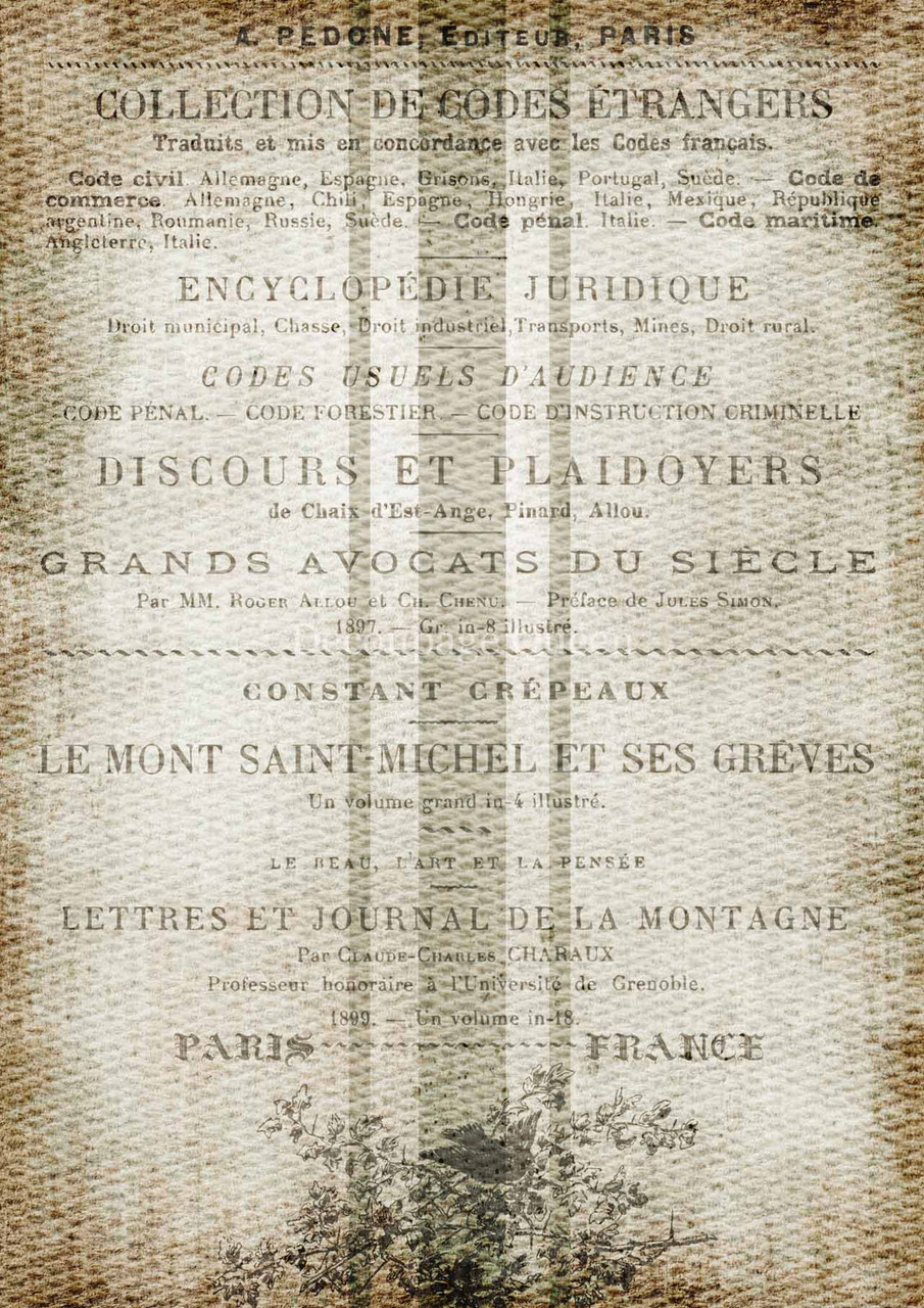 Decoupage Queen French Grain Sack A4