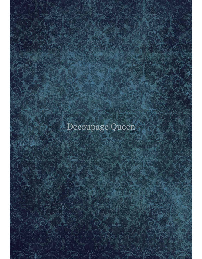 Decoupage Queen Blue Brocade A4