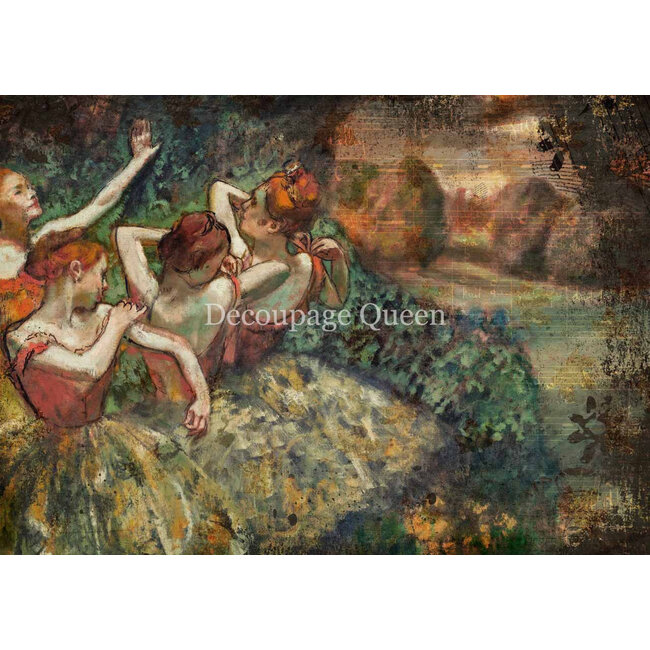 Decoupage Queen Degas Four Dancers A4