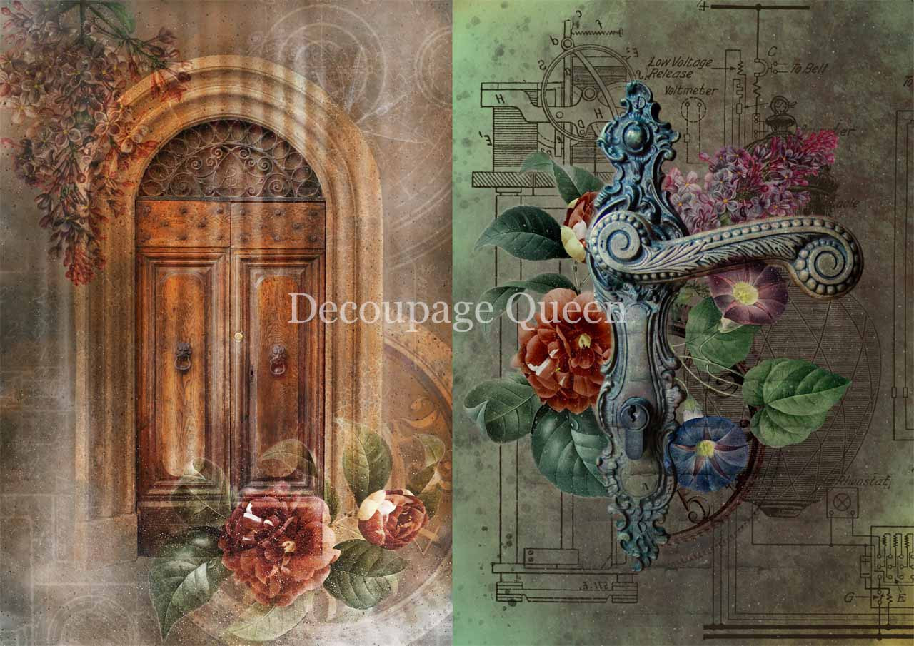 Decoupage Queen Dainty and the Queen - Through the Door A4