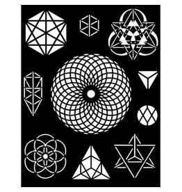 Stamperia Thick stencil cm 20X25 - Cosmos Infinity symbols