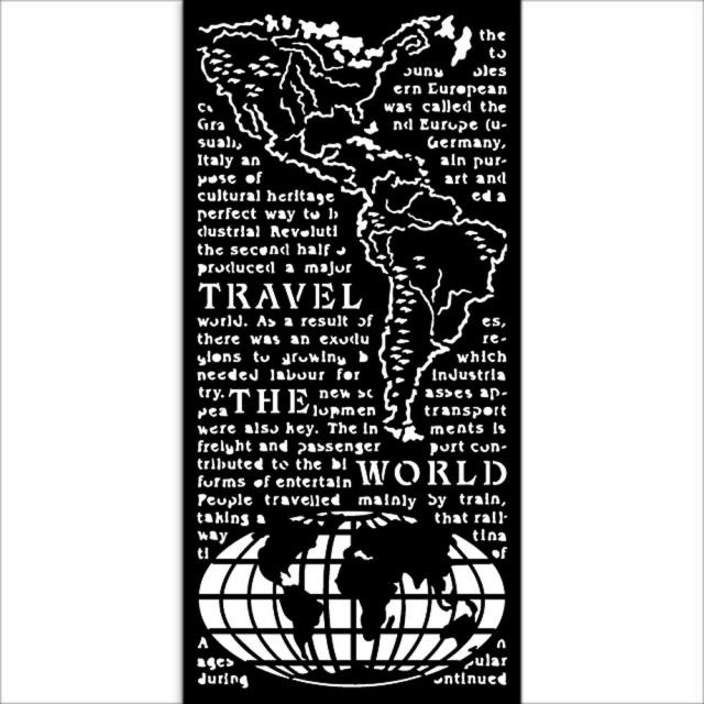 Stamperia Thick stencil cm 12X25 - Create Happiness The World