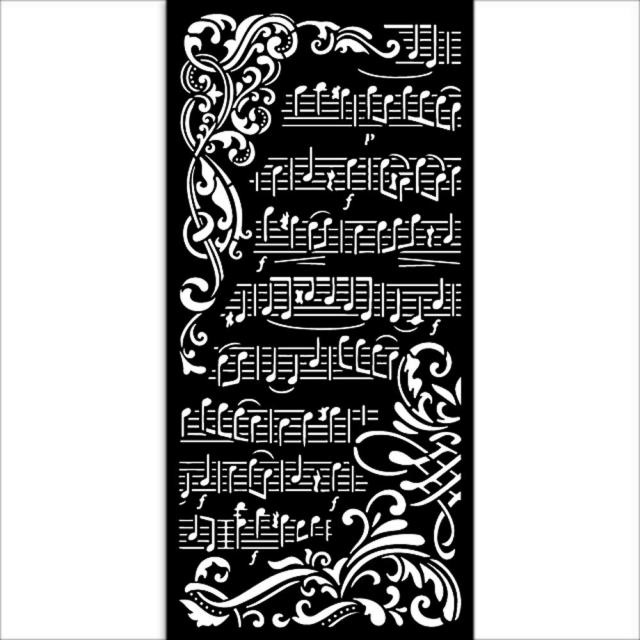 Stamperia Thick stencil cm 12X25 - Create Happiness music