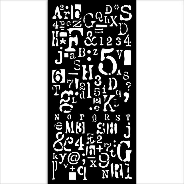 Stamperia Thick stencil cm 12X25 - Create Happiness letter and number
