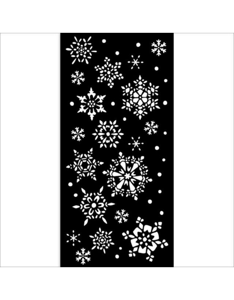 Stamperia Thick stencil cm 12X25 - Christmas snowflakes