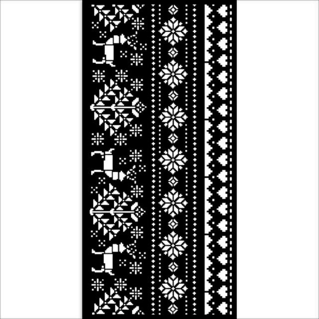 Stamperia Thick stencil cm 12X25 - Christmas border deer