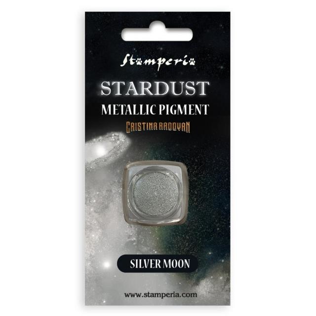 Stamperia Stardust Pigment gr 0,5 - Silver moon