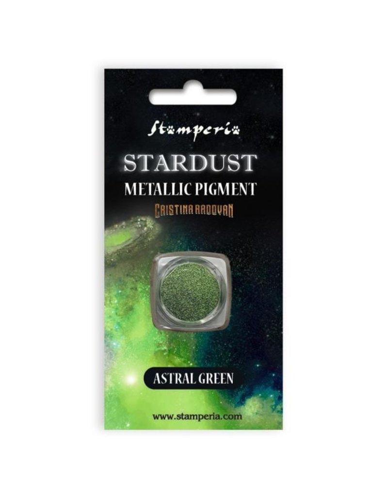 Stamperia Stardust Pigment gr 0,5 - Astral green