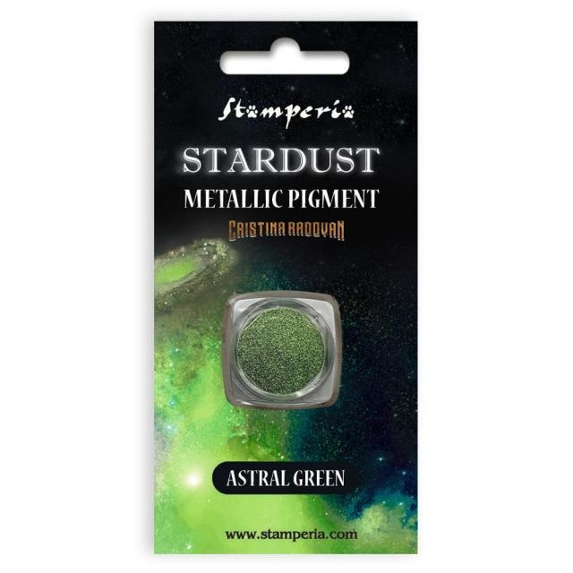Stamperia Stardust Pigment gr 0,5 - Astral green