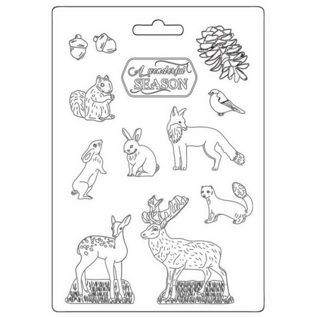 Stamperia Soft Mould A4 - Wonderful season