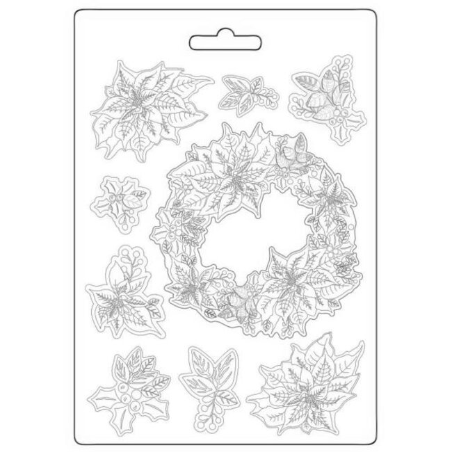 Stamperia Soft Mould A4 - Poinsettia