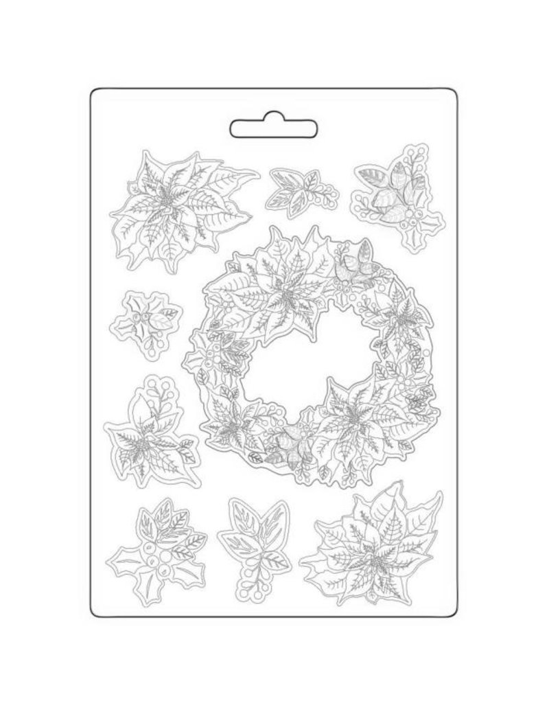 Stamperia Soft Mould A4 - Poinsettia