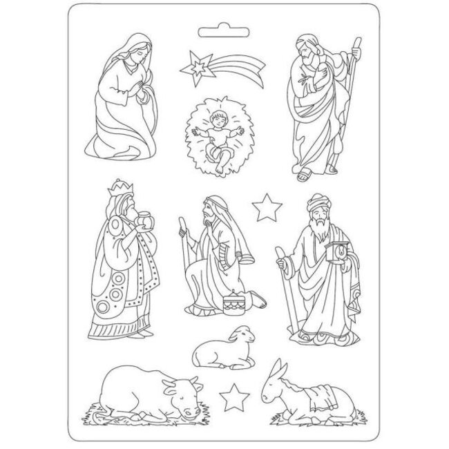 Stamperia Soft Mould A4 -  Bethlehem