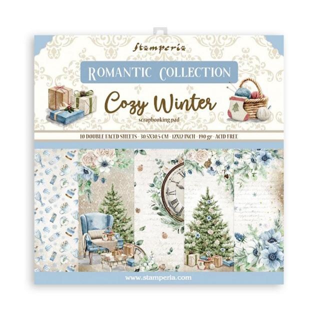 Stamperia Scrapbooking Pad 10 sheets cm 30,5x30,5 (12"x12") - Romantic Cozy winter