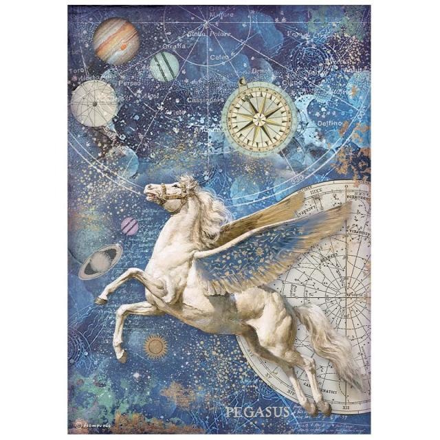 Stamperia A4 Rice paper packed - Cosmos Infinity Pegasus