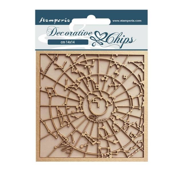 Stamperia Decorative chips cm 14x14 - Cosmos Infinitiy Constellation