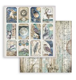 Stamperia Scrapbooking Double face sheet - Cosmos Infinity tag