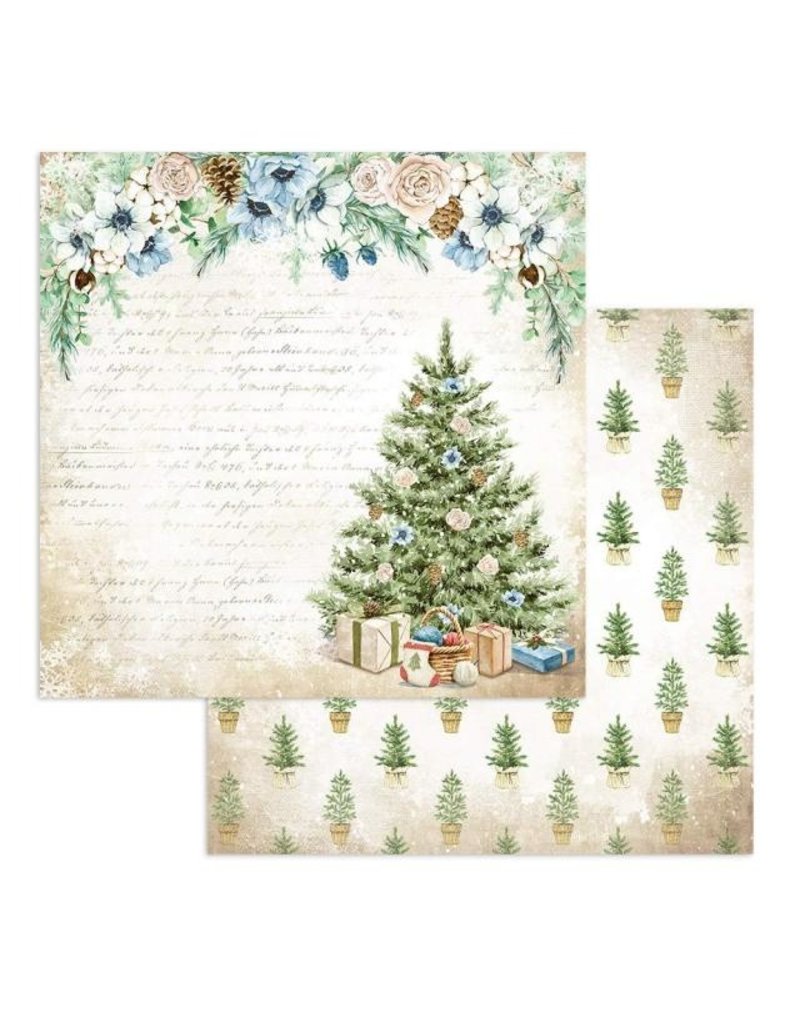 Stamperia Scrapbooking Double face sheet - Romantic Cozy winter Christmas tree