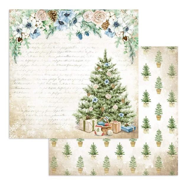 Stamperia Scrapbooking Double face sheet - Romantic Cozy winter Christmas tree