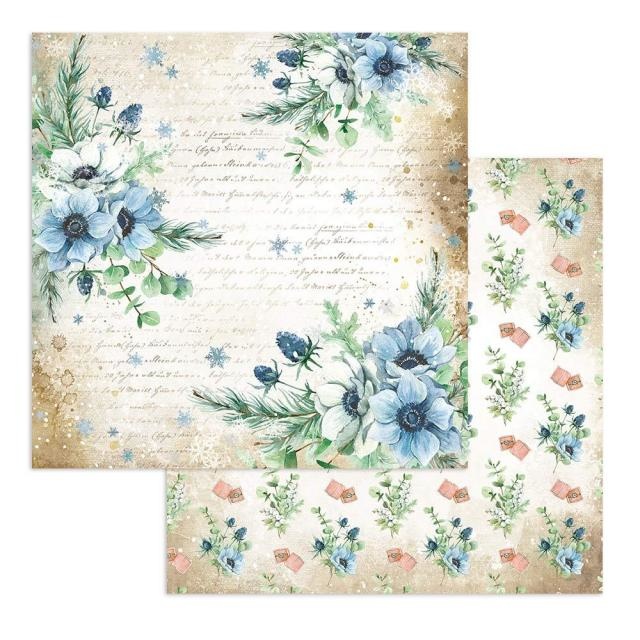 Stamperia Scrapbooking Double face sheet - Romantic Cozy winter flowers