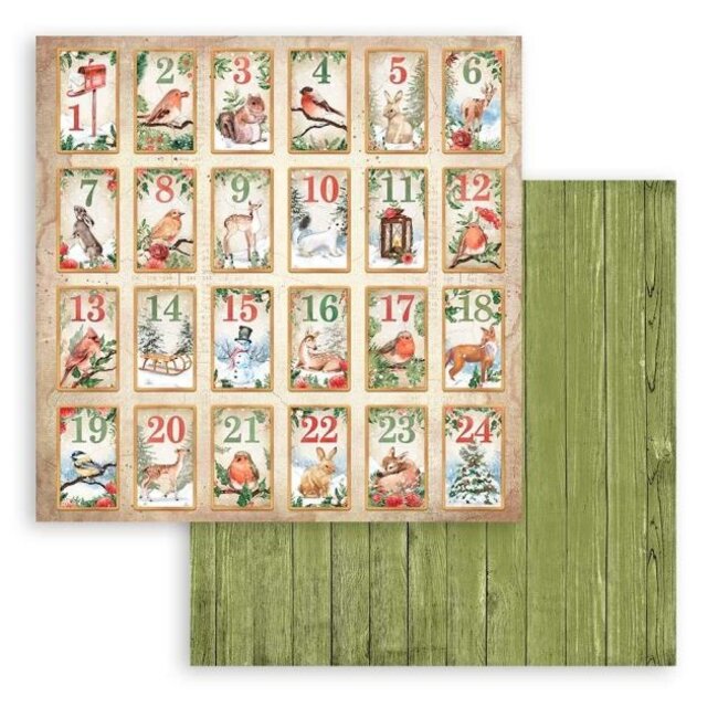Stamperia Scrapbooking Double face sheet - Romantic Home for the holidays Advent calendar