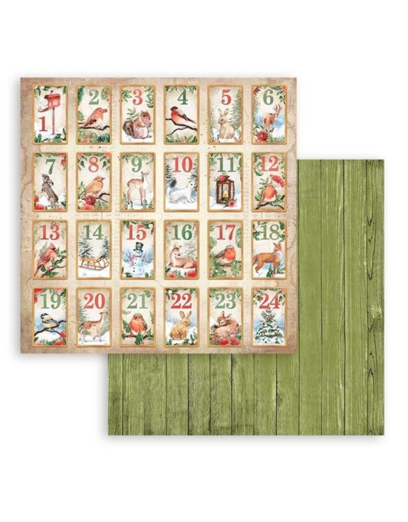 Stamperia Scrapbooking Double face sheet - Romantic Home for the holidays Advent calendar