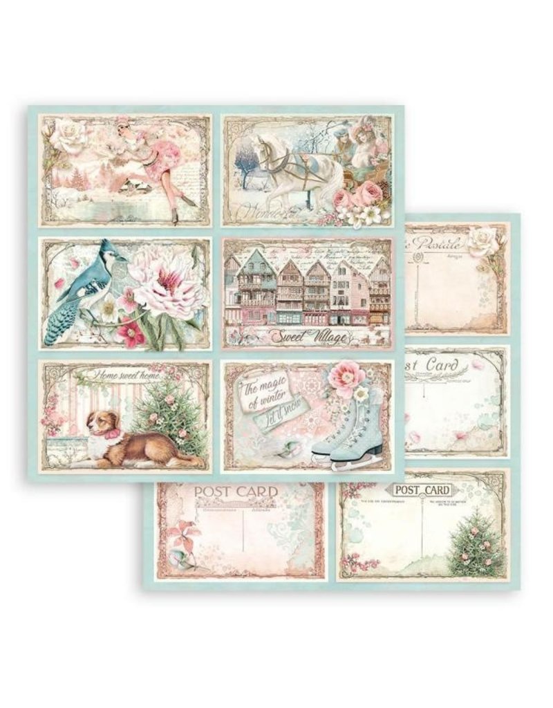 Stamperia Scrapbooking Double face sheet - Sweet winter cards