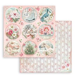 Stamperia Scrapbooking Double face sheet - Sweet winter rounds