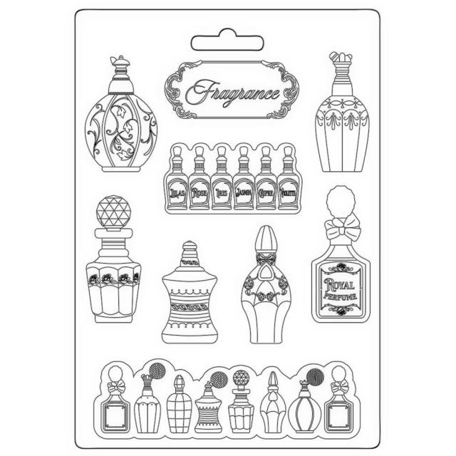 Stamperia Soft Mould A4 - Rose Parfum fragrance