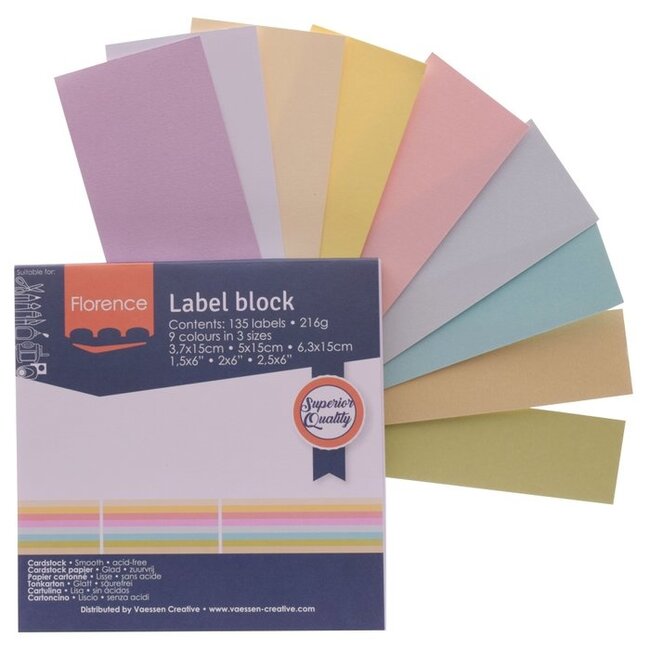 Florence • Labelblok 216g Pastels