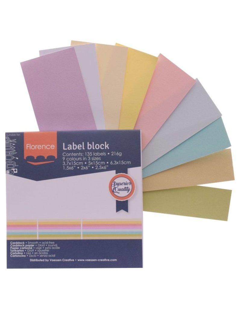 Florence • Labelblok 216g Pastels