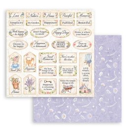 Stamperia Scrapbooking Double face sheet - Create Happiness Welcome Home labels