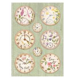 Stamperia A4 Rice paper packed - Create Happiness Welcome Home clocks