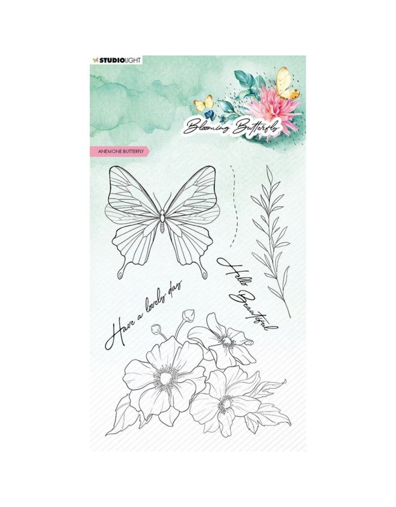 Studio Light • Blooming Butterfly Clear Stempels - Scraphut