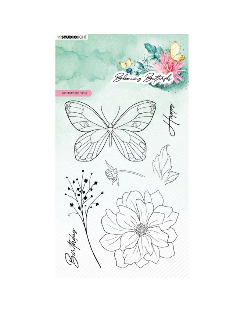 Studio Light Studio Light • Blooming Butterfly Clear Stempels Birthday Butterfly