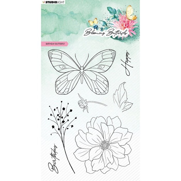 Studio Light Studio Light • Blooming Butterfly Clear Stempels Birthday Butterfly