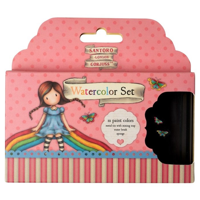 Gorjuss Gorjuss Watercolor Set 12x1ml Colors & Water Brush