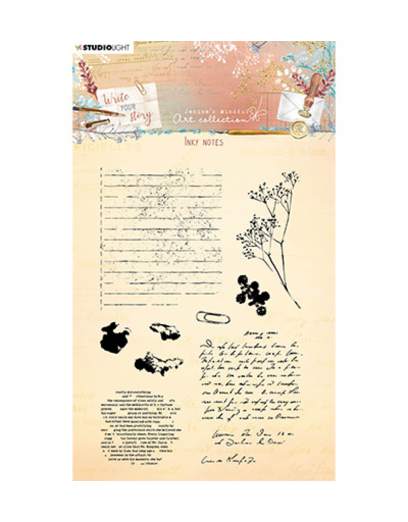 Studio Light JMA Clear Stamp Inky notes Write Your Story nr.210