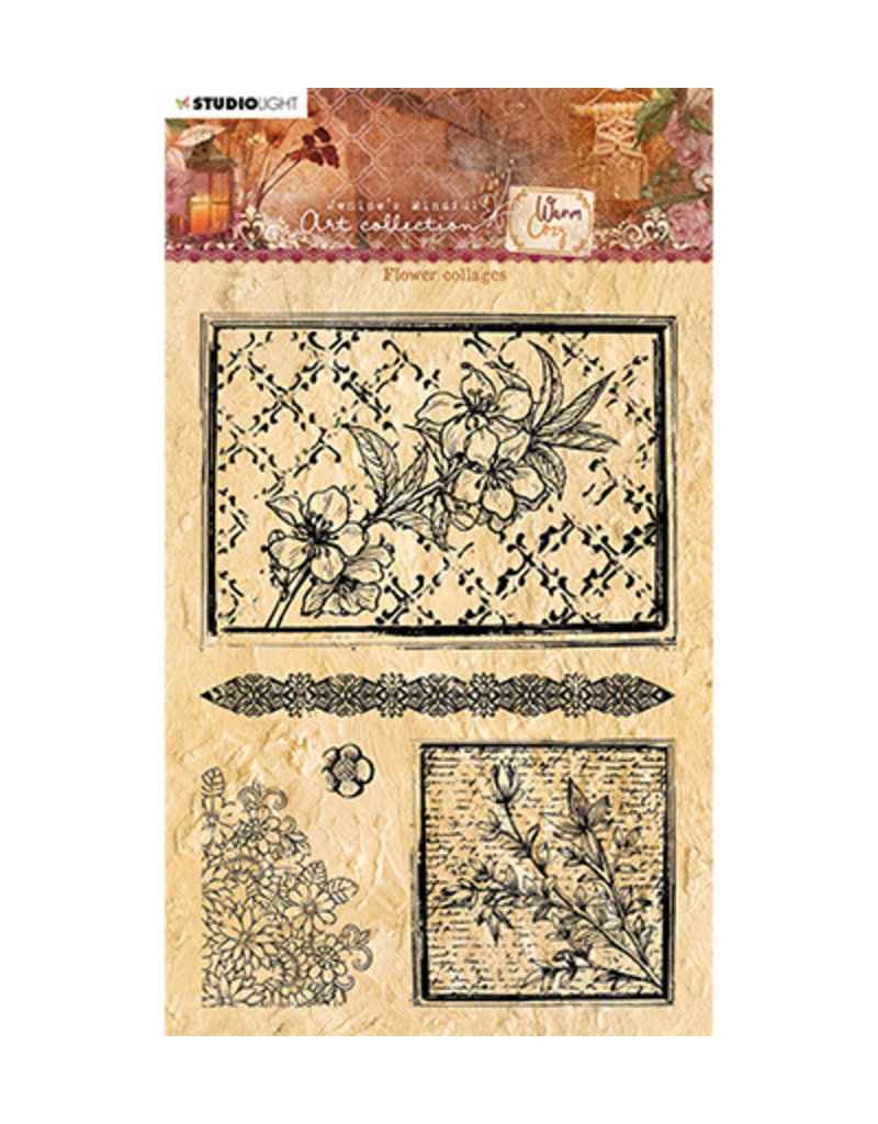 Studio Light JMA Clear Stamp Flower collages Warm & Cozy 148x210mm nr.109