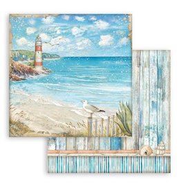 Stamperia Scrapbooking Double face sheet - Blue Dream lighthouse