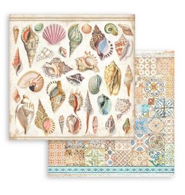 Stamperia Scrapbooking Double face sheet - Blue Dream shells