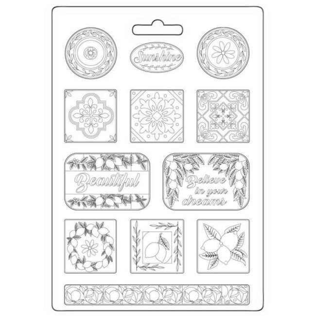 Stamperia Soft Mould A4 - Blue Dream plates