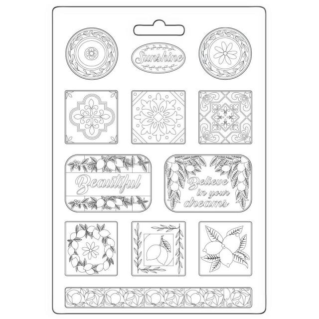 Stamperia Soft Mould A4 - Blue Dream plates