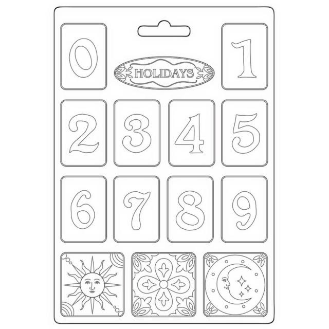 Stamperia Soft Mould A4 - Blue Dream numbers