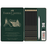 faber Castell Graﬁetpotlood FC Pitt Mat Etui set 11st. Inhoud: 1x: HB, 2B, 4B, 6B, 8B, 10B, 12B,14B,