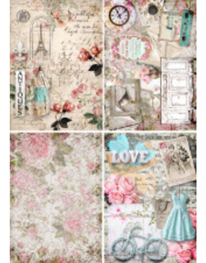 Decoupage Queen Decoupage Queen Shabby 4 Pack A4