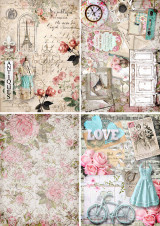 Decoupage Queen Decoupage Queen Shabby 4 Pack A4
