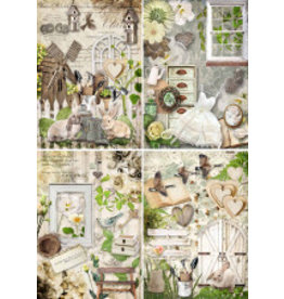 Decoupage Queen Decoupage Queen Garden 4 Pack A4